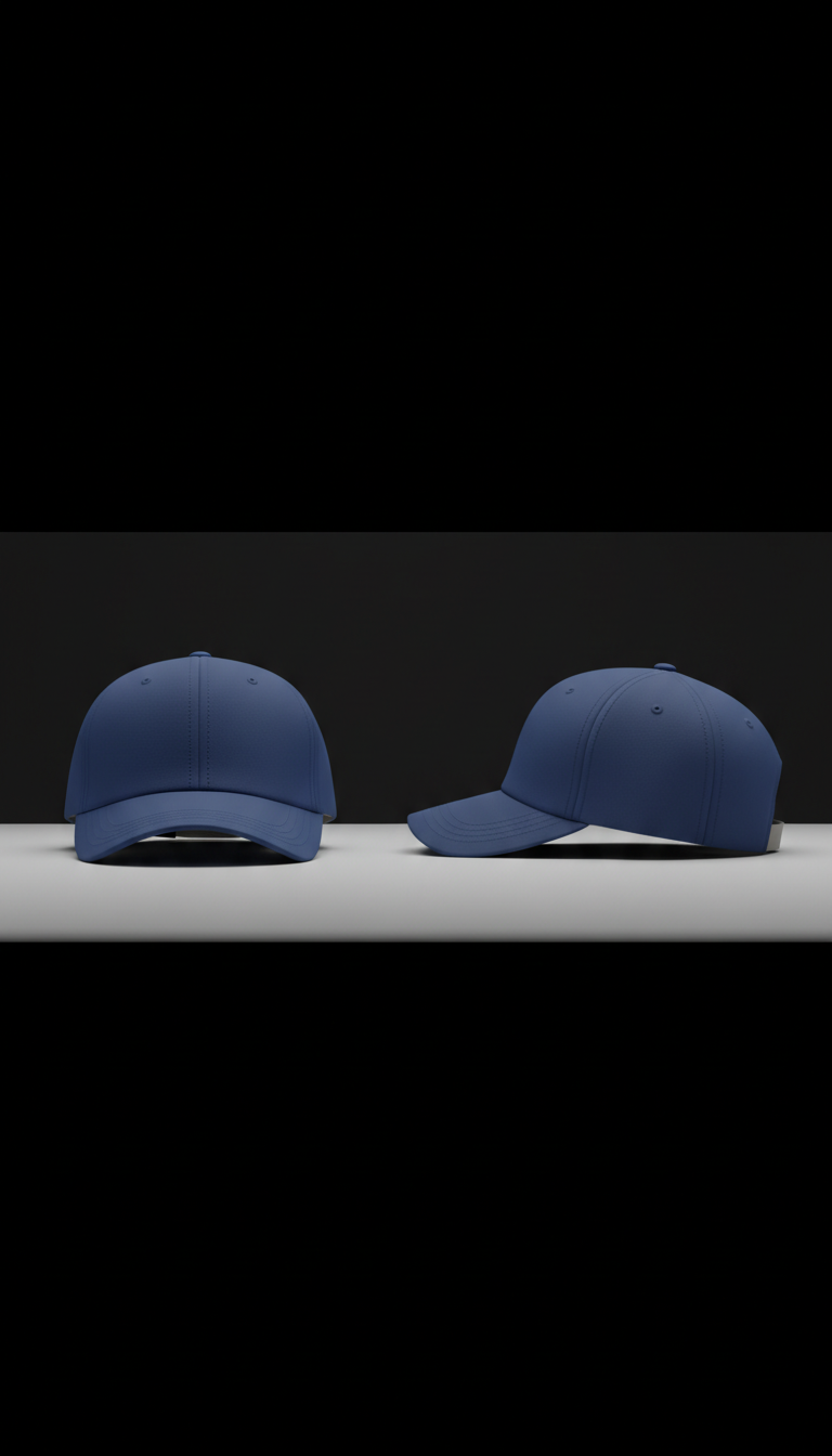 Classic blue minimal logo cap