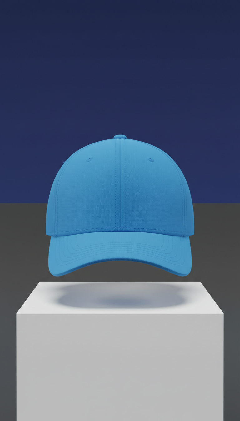 Vivid Blue Performance Fitted Cap