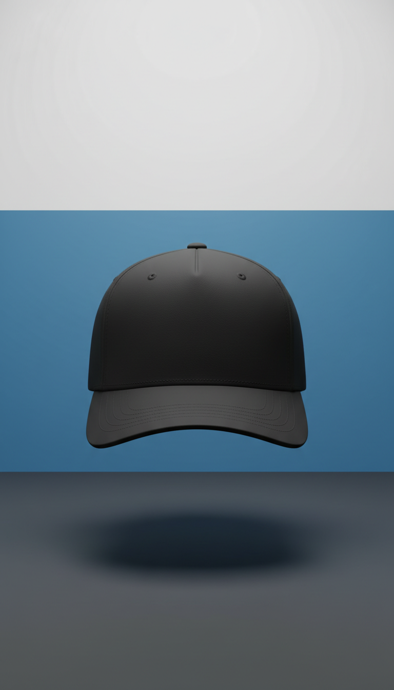 Charcoal Black Minimalist Snapback Cap